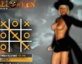 Halloween Hot Pumpkin Tic Tac Toe
